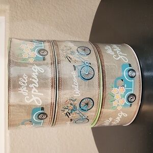 NEW 3 Rolls Spring Member's Mark Premium Wire-Edged Ribbon 2-1/2" x 150 yards